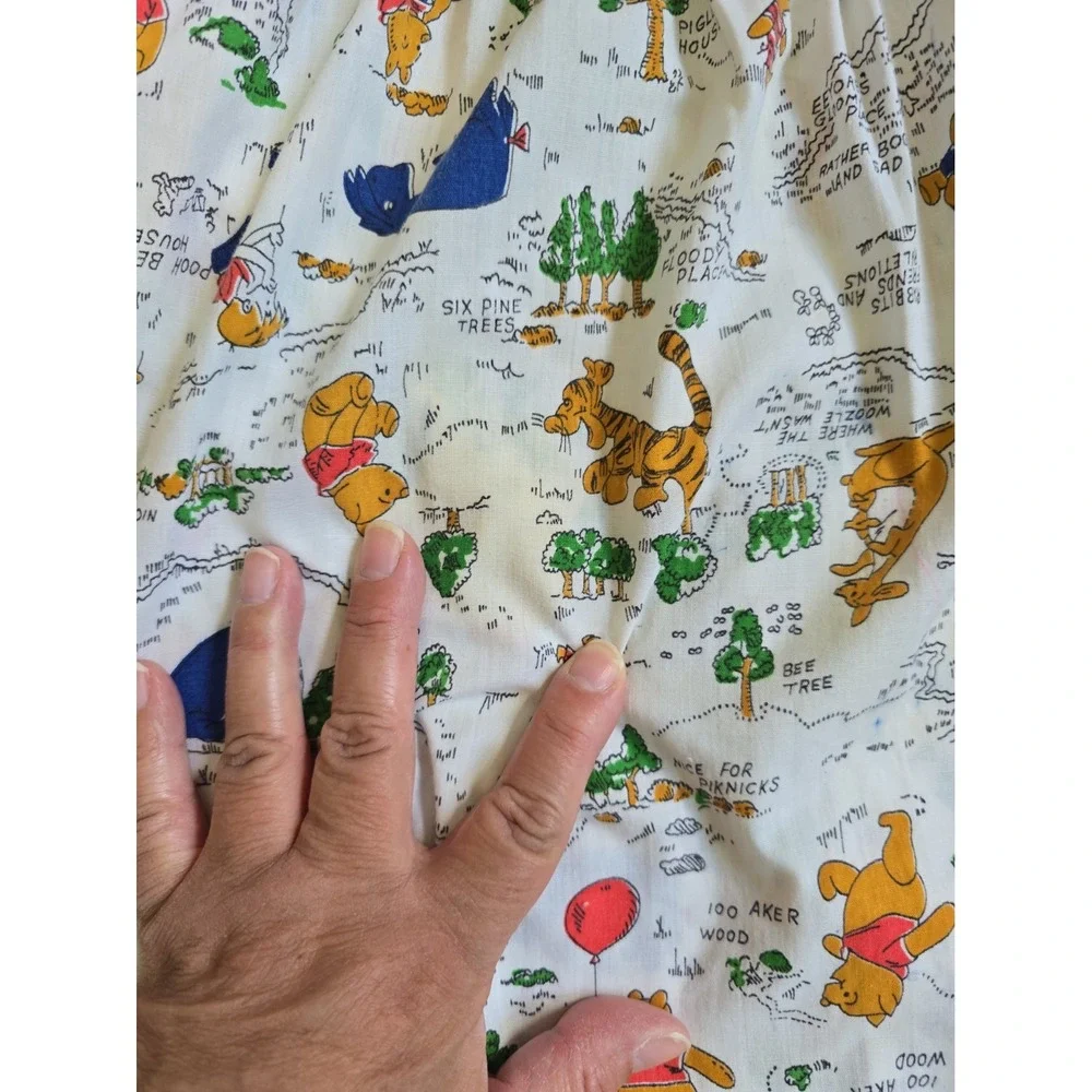 Vintage Winnie the Pooh Bear Dress 70s Sears 100 ACRE WOOD Size 6 Flaws